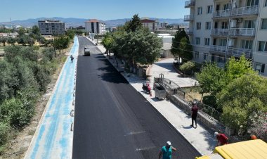 Hürriyet Mahallesi 450 Sokak'ta Sıcak Asfalt Çalışmaları Sürüyor