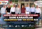 Sami Karaoğlan’a Gölmarmara’dan tam destek